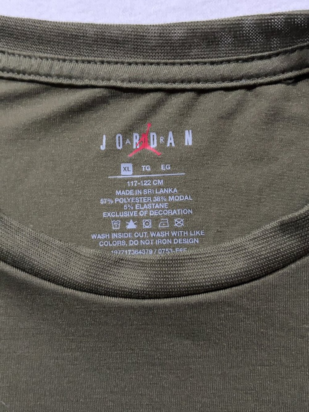 Air Jordan T Shirt Men’s XL Brown Lightweight Stretch Athletic Tee